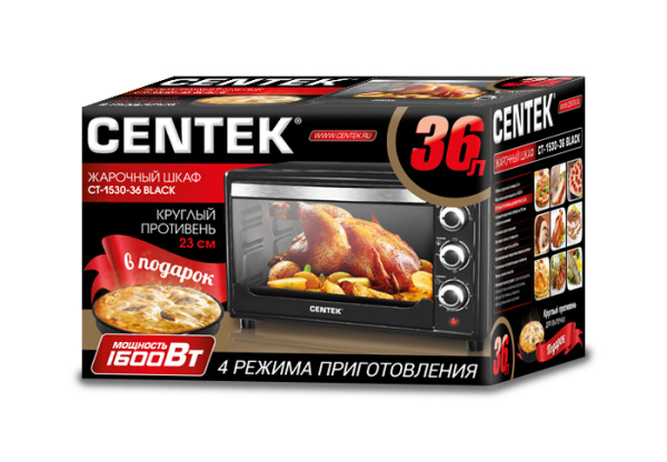 Жарочный шкаф Centek CT-1530-36 BLACK чёрный
